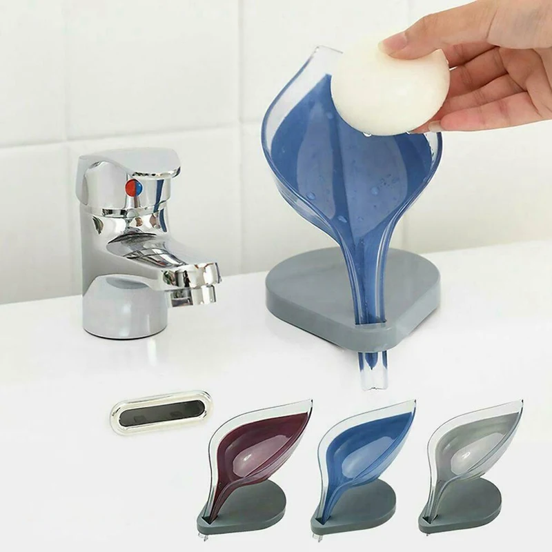 Сливная Коробка для мыла в форме листа сливная губка раковины коробка на