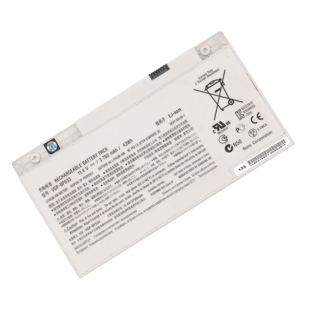 VGP-BPS33 Laptop Battery For Sony SVT-14 SVT-15 T14 T15 BPS33 SVT1511M1E VG-PBPS33 Notebook Batteries 11.4V 43WH 3760mAh SHUOZB |