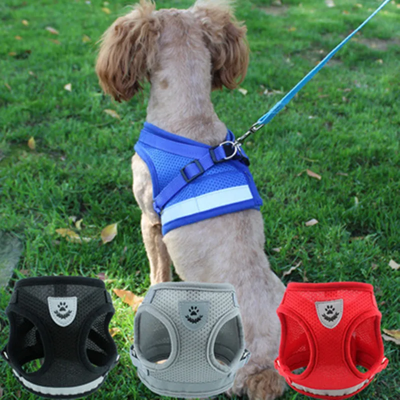 

Pet Harness Adjustable Reflective Nylon Pet Dog Harness For Small Medium Dogs Cat Harnesses Breathable Mesh Puppy Chest Strap