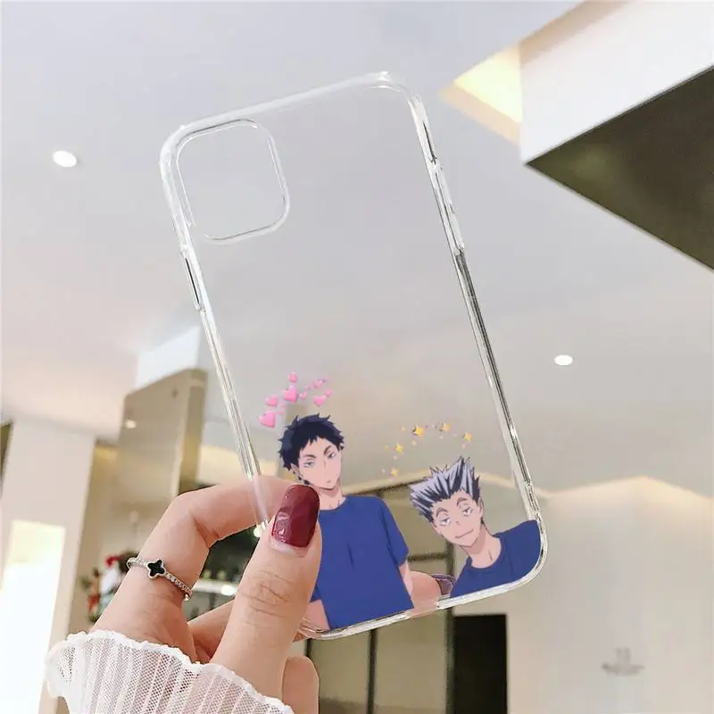 

Haikyuu Phone Case Clear Transparent for iPhone 11 12 mini pro XS MAX 8 7 6 6S Plus X 5S SE XR 2020