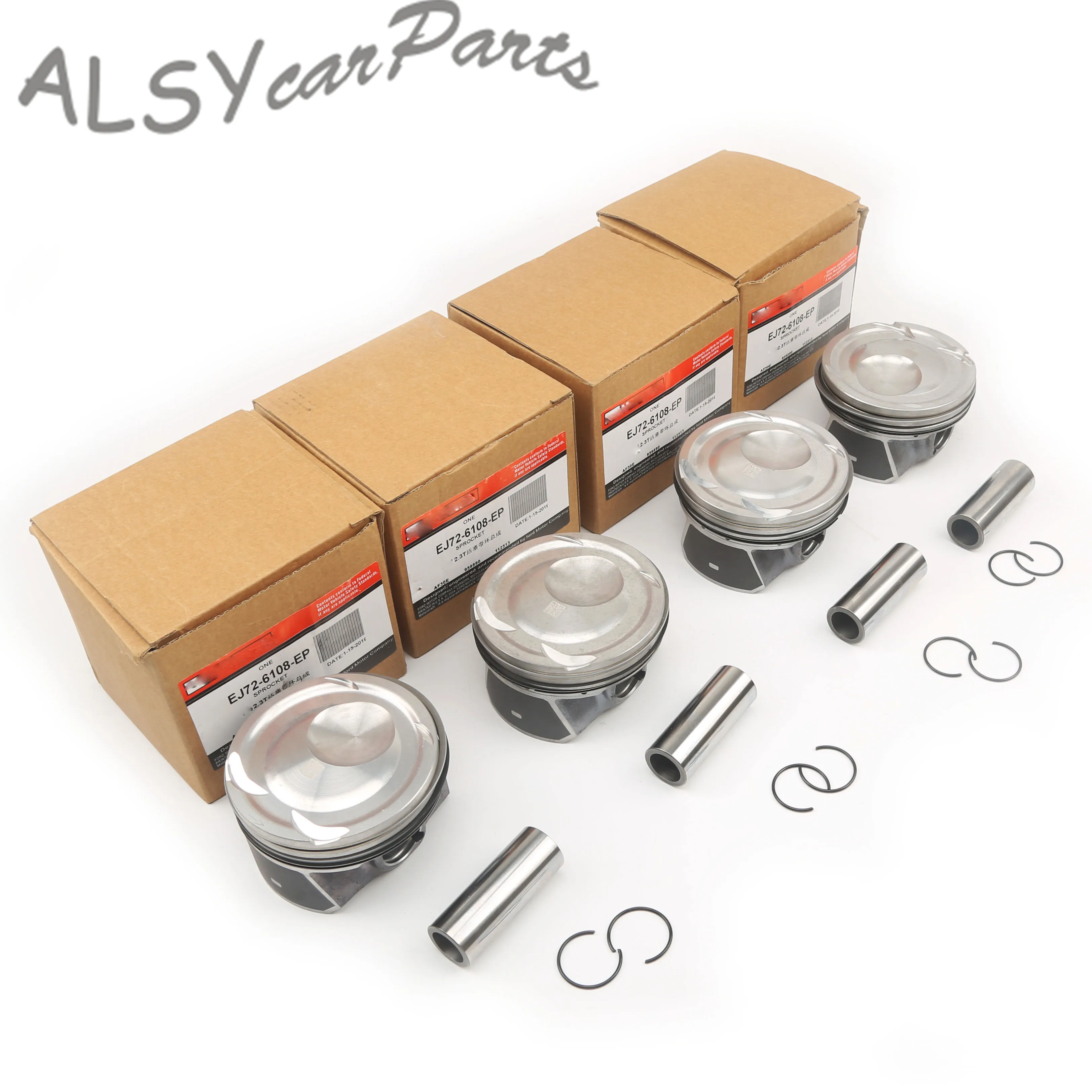 

4Pcs 22MM Pistons & Piston Rings For Ford Focus Mustang Lincoln MKC 4 Cyl 2.3L TIVCT DI TC 2015-2019 EJ7Z6108C EJ7Z 6108 A