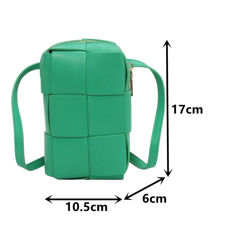 

Small Weave Shoulder Bag Female Luxury Soft Leather Crossbody Bag Summer Green Woven Chest Bag Women Brand Design Messenger Bags