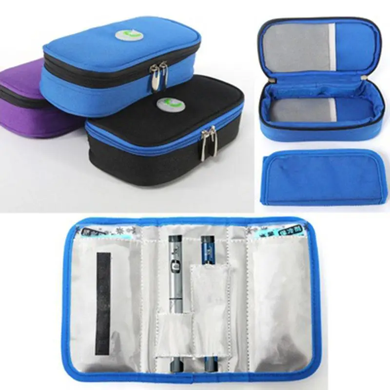 Portable Insulin Cooling Bag Ice Pack Thermal Cooler Refrigerator Bolsa Termica Aluminum Foil ice bag Travel Case | Мать и ребенок