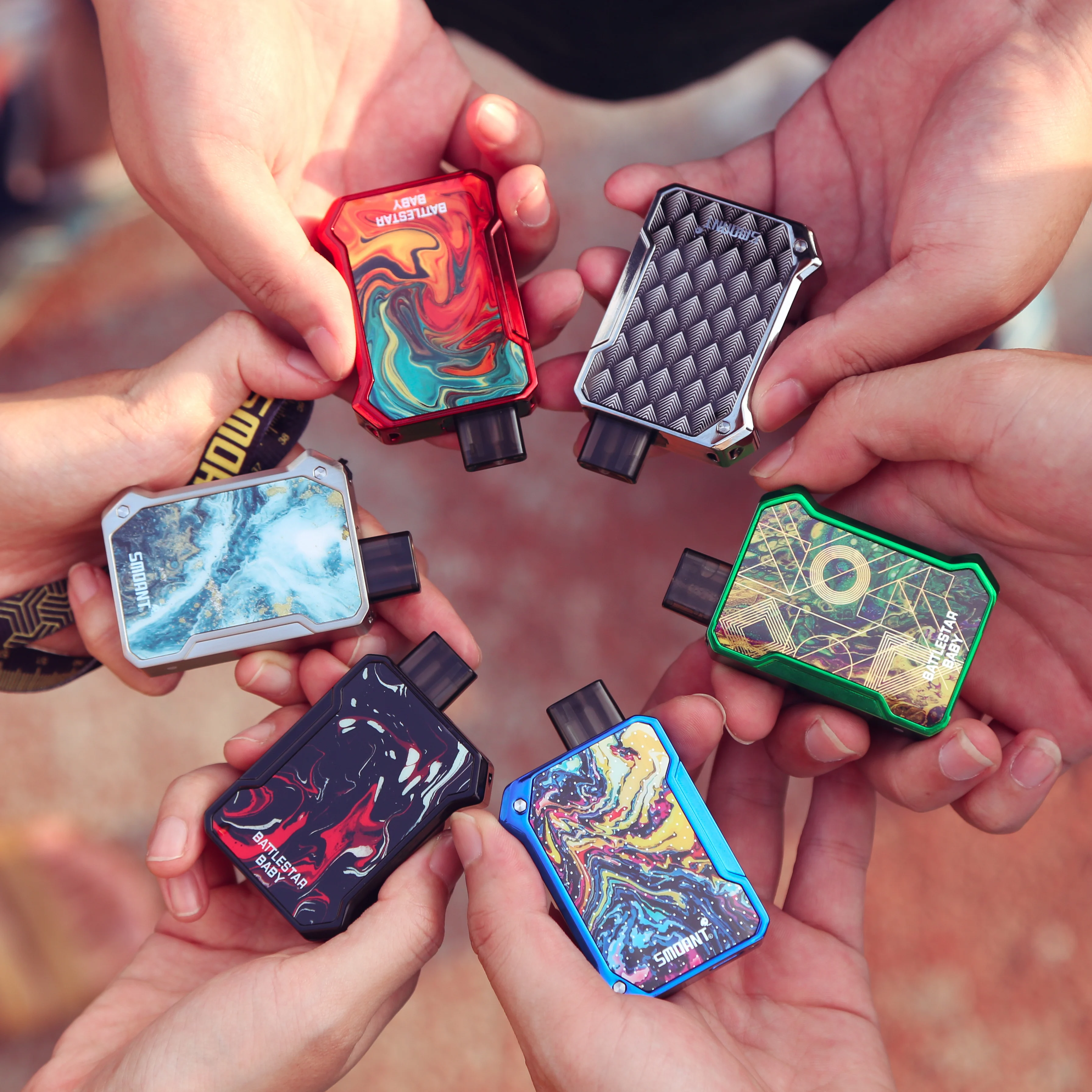 

Оригинальный вейп-набор Smoant Battlestar Baby, электронный испаритель Type-C 750 мАч Ом и Ом без отпечатков пальцев на поверхности