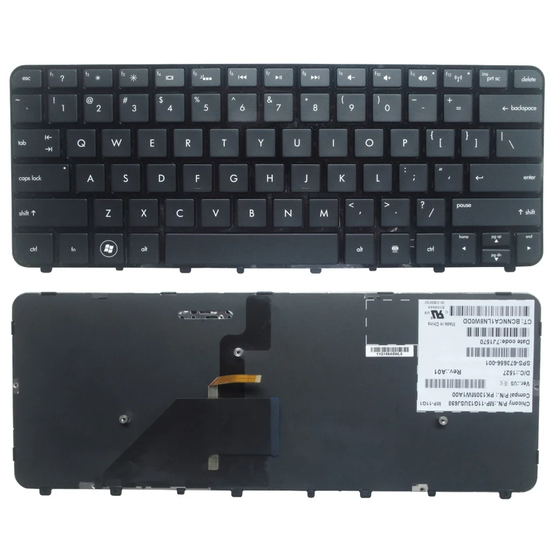 Новая клавиатура для ноутбука HP Folio 13 1000 2000 13t 1015TU раскладка с подсветкой и