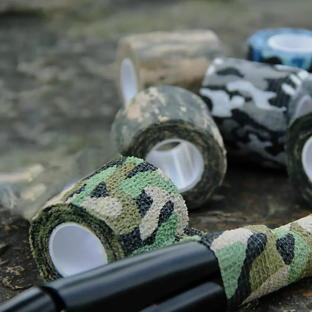 

Adhesive Outdoor Military Stretch Camo Camouflage Tape Bandage Hunting Wrap camping
