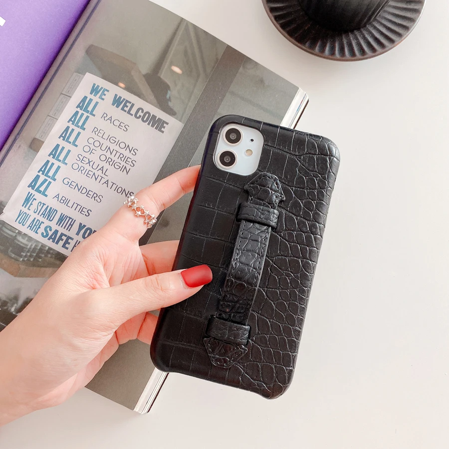 style 1 Жесткая задняя крышка с крокодиловым змеиным узором для iPhone 11 Pro Xs Max X Роскошный чехол из искусственной кожи с подставкой Чехол для телефона для iPhone 6 6s 7 8Plus Xr - Цвет: style 1