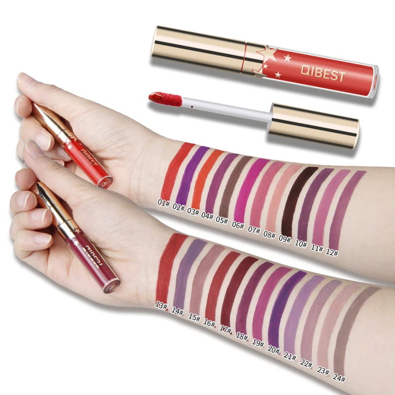 Горячая Распродажа 24 цвета матовая помада водостойкая Красный Блеск для губ Мате