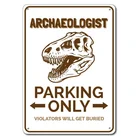 Археологический стояночный знак, металлический знак из олова, археологический знак, подарок Динозавру для влюбленных, ископаемый декор, знак динозавра