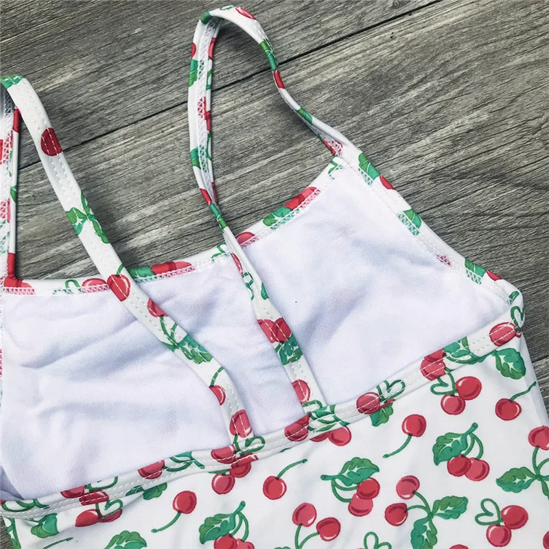 Купальный костюм для девочек 2 6 лет с фруктовым принтом купальный мультяшным