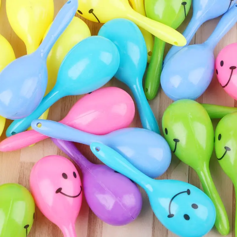 

24pcs 3" Smiling Face Neon Maracas Fiesta Party Supplies Party Favors Noisemaker Party Decorations