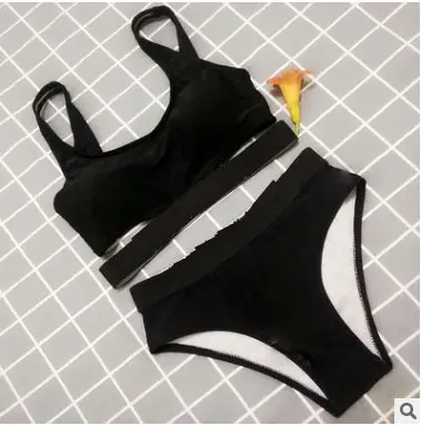 

Pareo Beach Wear 2021 2 Piece Set Bikini Swimsuit For Women Swim Suit New Swimwear At Bathing With Sexy Solid Polyester Female