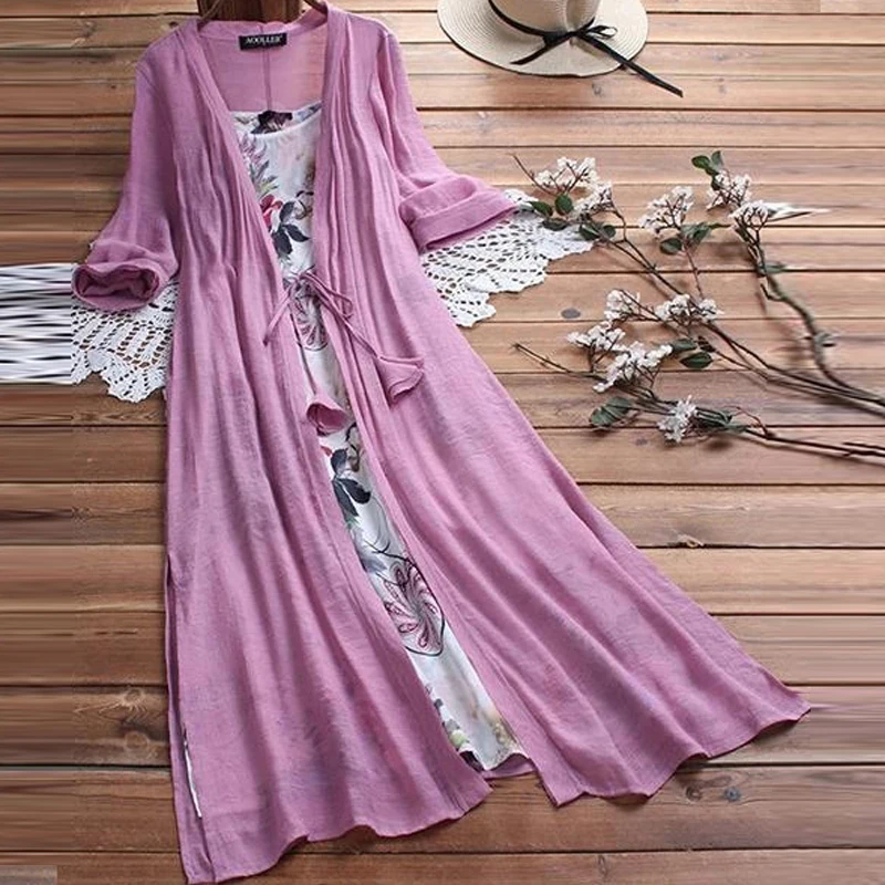 Lipswag 5XL Women Autumn Two Piece Set Long Sleeve Party Dress Casual O Neck Polka Dot Sundress Elegant Plus Size Female Dresses