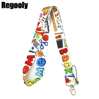 school supplies neck strap lanyard keychain mobile phone strap id badge holder rope key chain keyrings cosplay accessories gifts