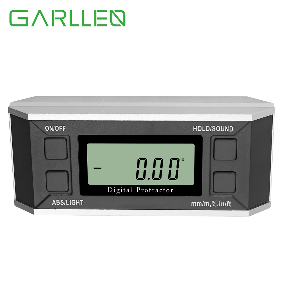 

GARLLEN Digital Level Angle Finder Protractor IP65 Waterproof Angle Gauge Inclinometer With Backlight LCD V-Groove Magnetic Base