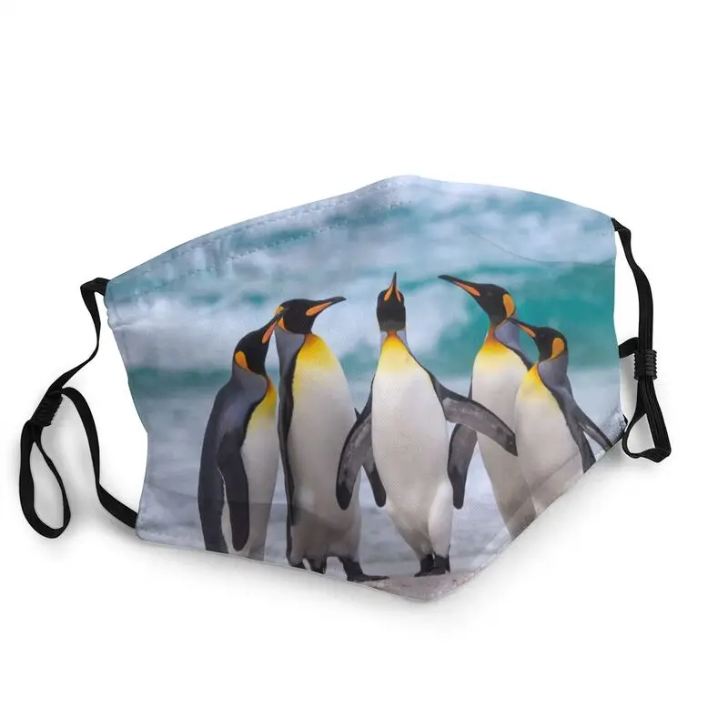 

Trendy Wildlife Penguin Reusable Mouth Face Mask Unisex Adult Antarctica Animal Dustproof Mask Protection Respirator Muffle
