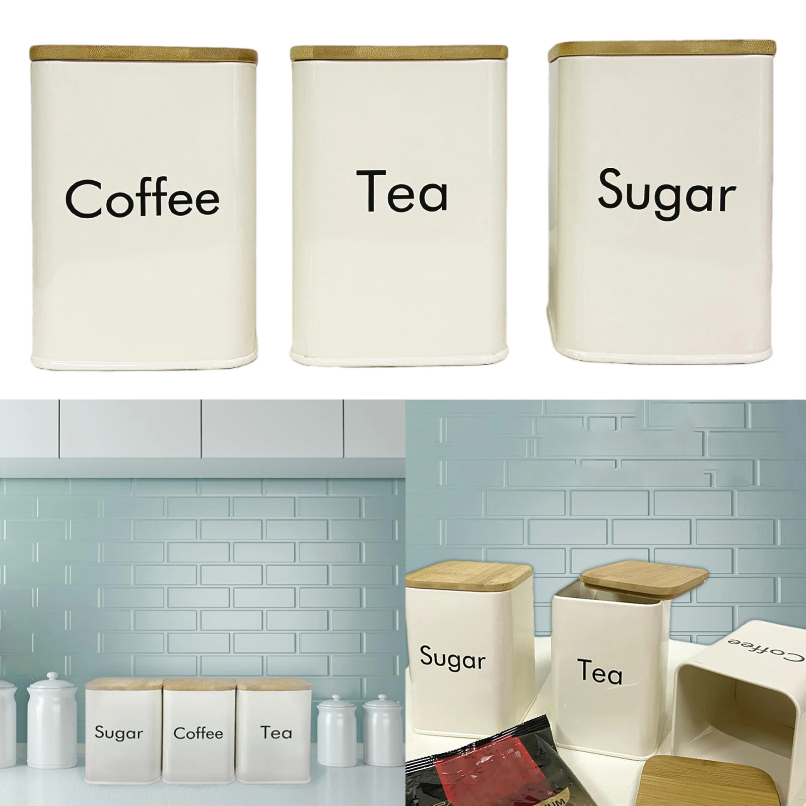 3 металлические банки для хранения в скандинавском стиле кухонная банка кофе чая