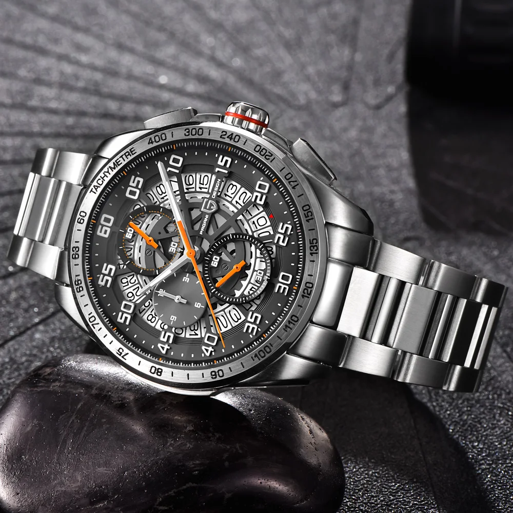 Часы PAGANI мужские спортивные водонепроницаемые кварцевые с