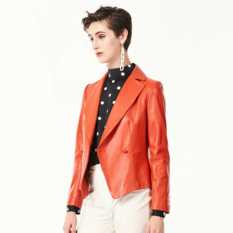 

Autumn Genuine Leather Jacket Women Clothes 2020 Korean Streetwear Short Sheepskin Coat Elegant Real Leather Coats Z3702