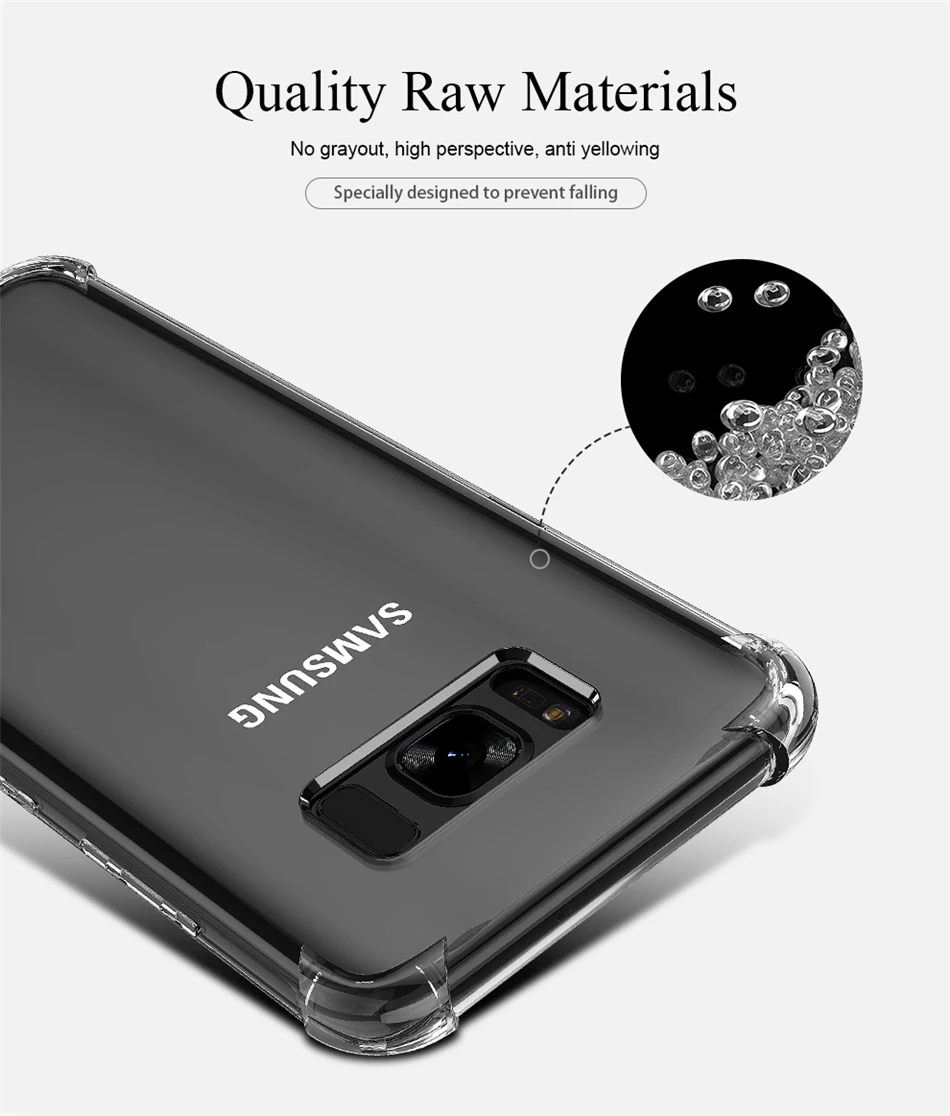 Чехол для телефона Samsung Galaxy Note 10 Plus 9 S20 Ultra S9 S10E S10 5G силиконовый с воздушной