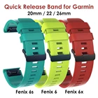 Ремешок Fenix 6X Pro для Garmin Fenix 6s  6 Pro, сменный силиконовый браслет для наручных часов, удобный для мужчин и женщин