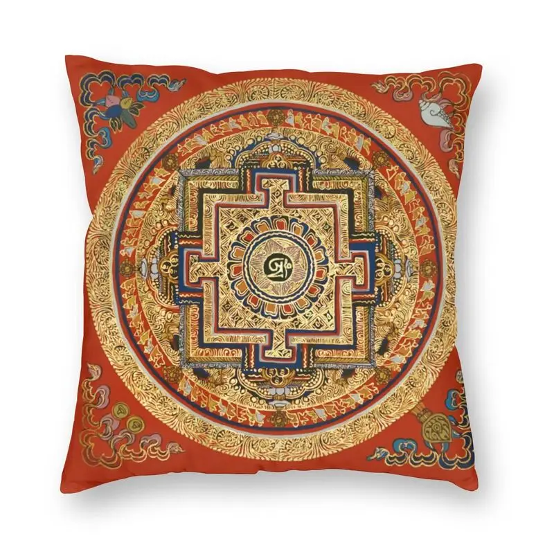 

Mandala Buddhism Meditation Spiritual Pillow Case Home Decorative 3D Double Side Printing Buddhist Buddha Cushion Cover for Sofa