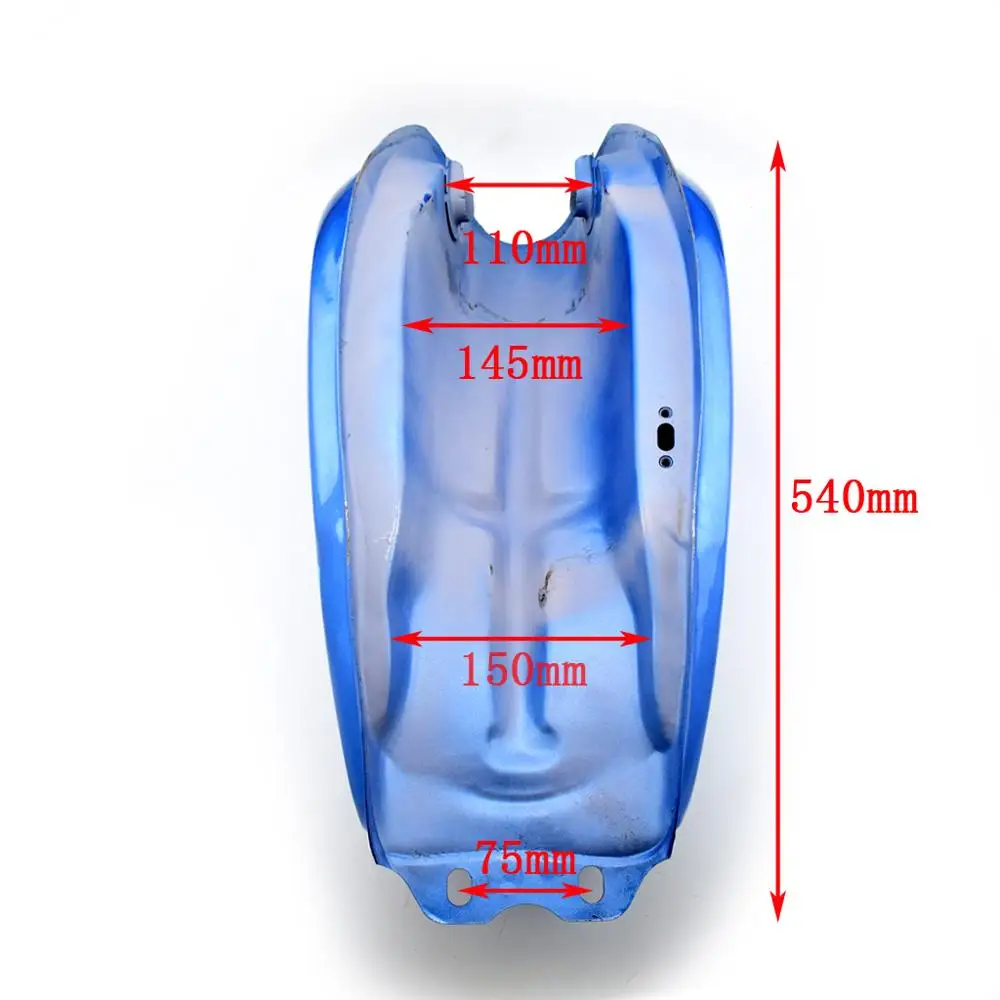 Топливный бак для мотоцикла бензиновый с замком и краем крыла боковая панель