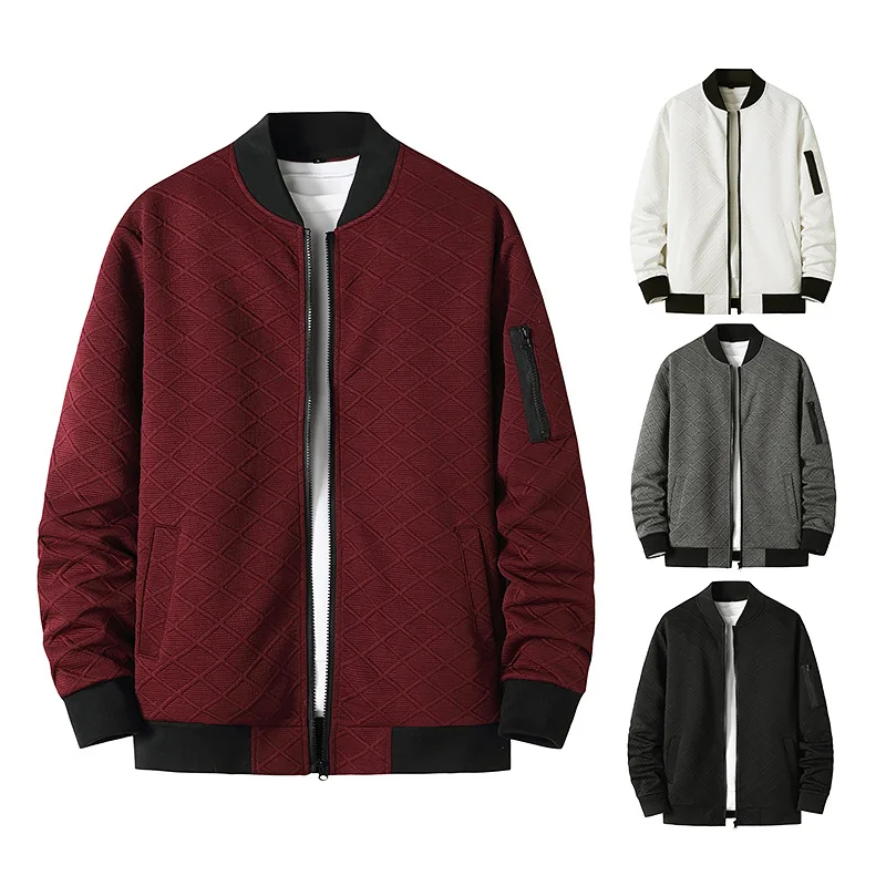 

New Arrival Autumn Coat Men's Silk Cotton Bomber Jacket Mens Clothing