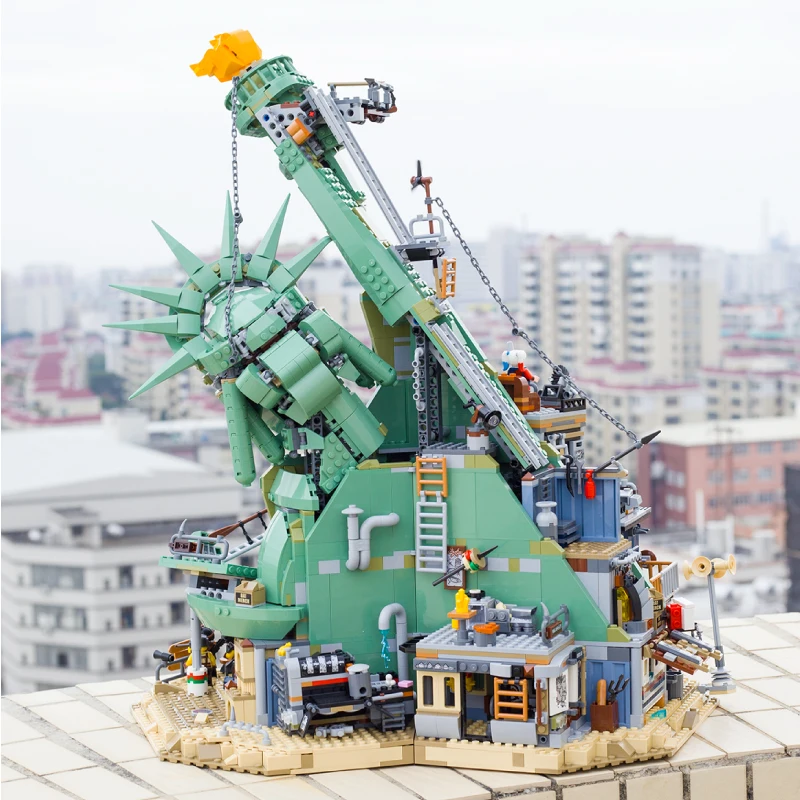 45014 Moive серия Добро пожаловать в apocalypseberg Статуя Свободы строительные блоки 3560 шт кирпичная модель игрушки подарок для 70840