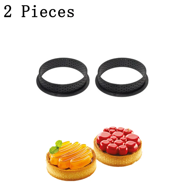 2 Pieces Meibum пластиковое ПЕРФОРИРОВАННОЕ Tart кольцо костюм французский десерт Форма яйцо Tart форма фруктовый торт печенье украшения кухонные принадлежности для выпечки - Цвет: 2 Pieces