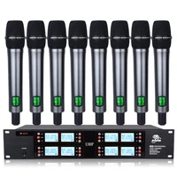 uhf professional wireless microphone 8 channel handheld device school performance and stage