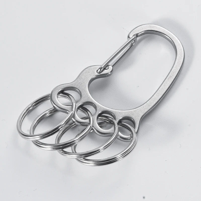 Утолщенный брелок для ключей QOONG из нержавеющей стали держатель мужчин женщин с