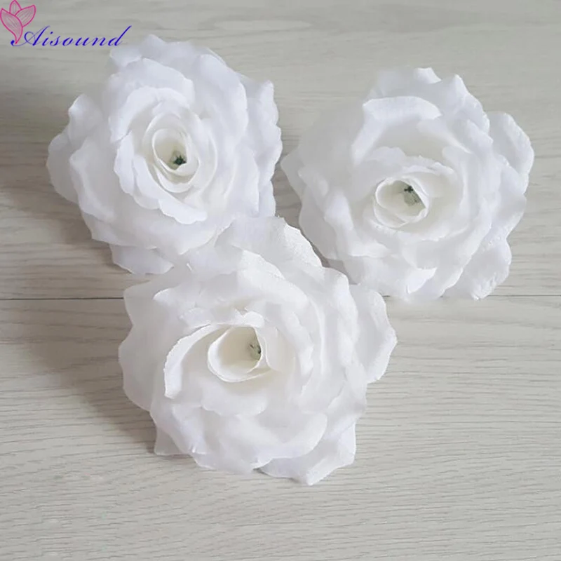 

Aisound100pcs 10cm Artificial Silk Rose Flower For Wedding Decorative Floral Wall & Ball Supplies Crafts Accessory