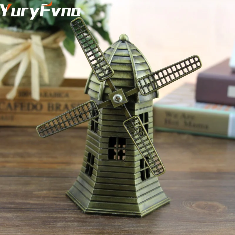 YuryFvna металлическая голландская статуэтка Голландская ветряная мельница статуя