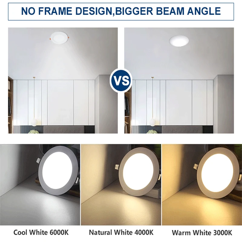 

6-дюймовый светодиодный светильник, осветительная панель, внутреннее освещение, домашнее светильник щение, декоративное светильник щение д...