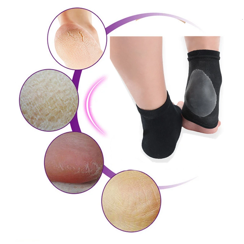 

2 шт., лидер продаж, высококачественные профессиональные гелевые носки для пяток, увлажняющие гель-содержащие спа-носки для ухода за ногами, твердые Защитные носки для сухой кожи