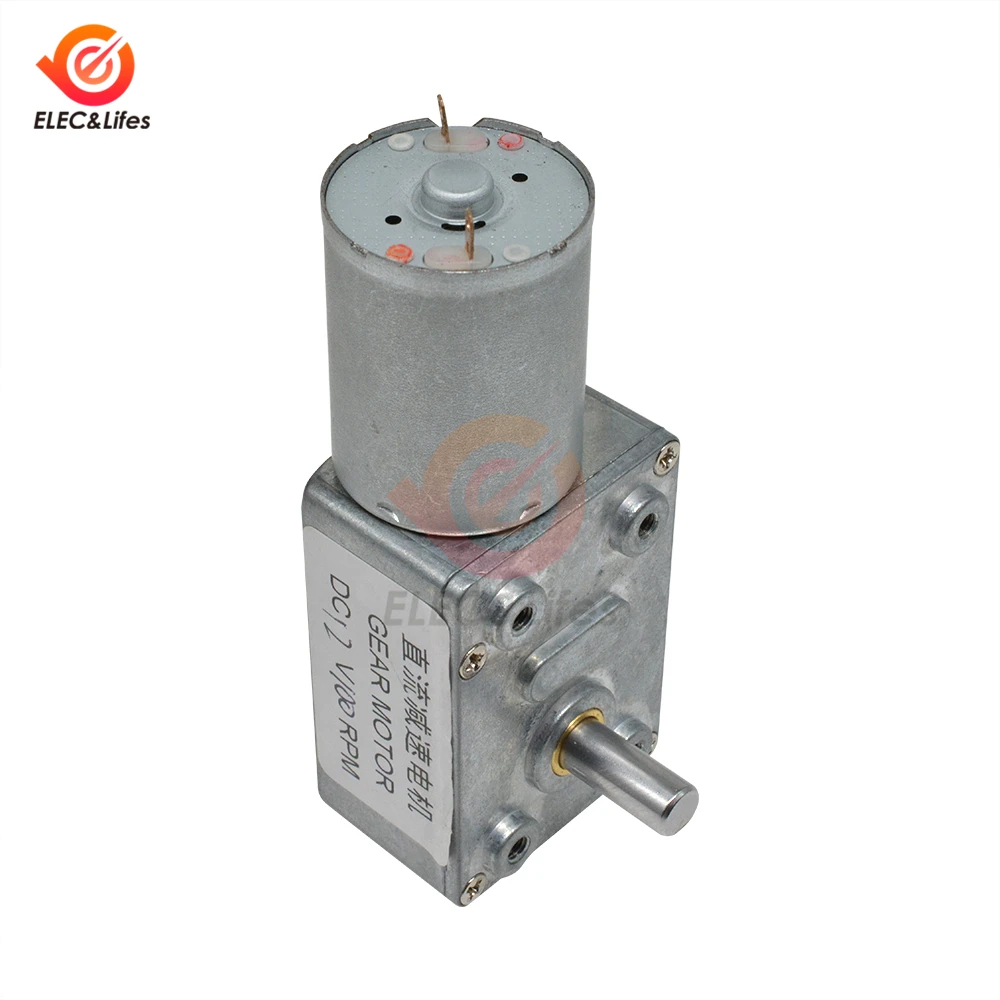 Высокий крутящий момент турбинный червячный привод DC gear ed Motor 4632-370 12 V/100 RPM Регулируемый регулятор скорости Реверсивный микро мотор
