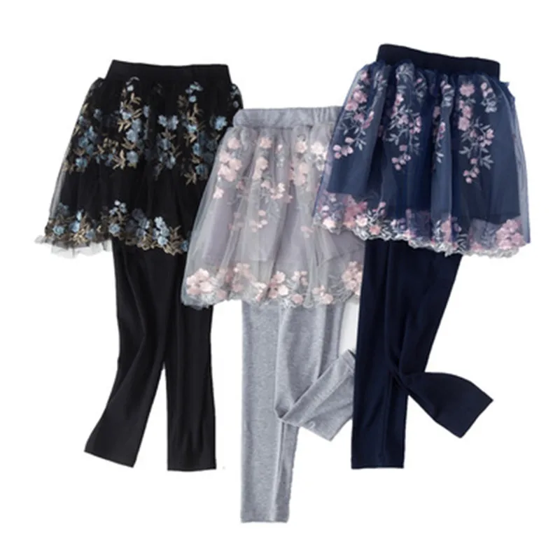 Леггинсы для девочек весенне-осенние леггинсы девочек-подростков с цветочной