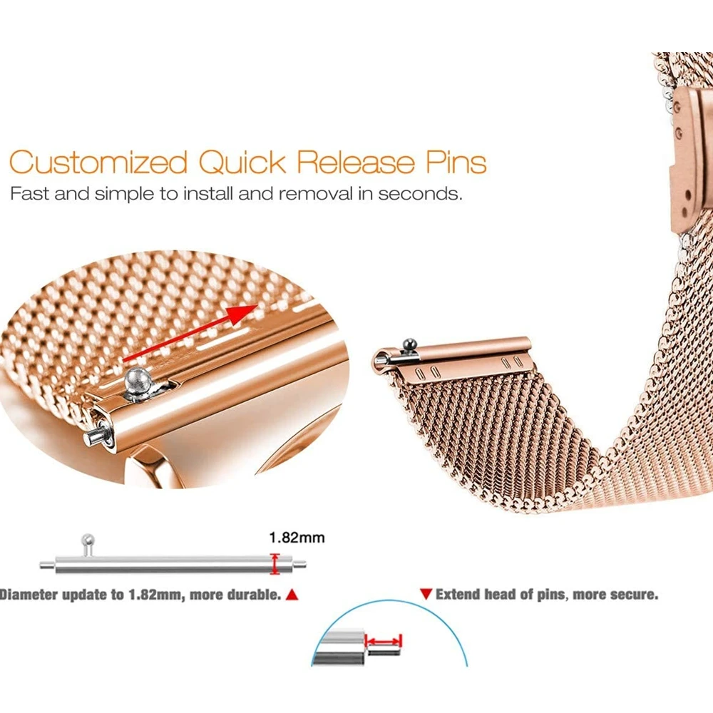 Ремешок Миланская петля для samsung Galaxy Watch Active2 44 мм 40 спортивный браслет 3 41 мм/Watch 42