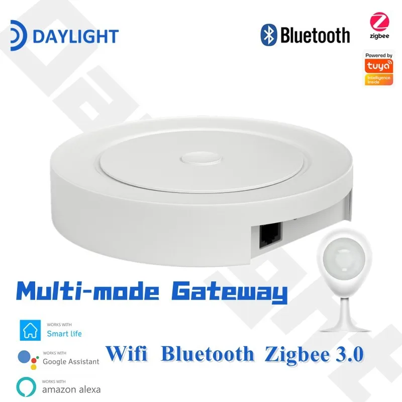 

Смарт-шлюз Tuya ZigBee, многорежимный сетевой детектор движения, Wi-Fi, Bluetooth, с голосовым управлением