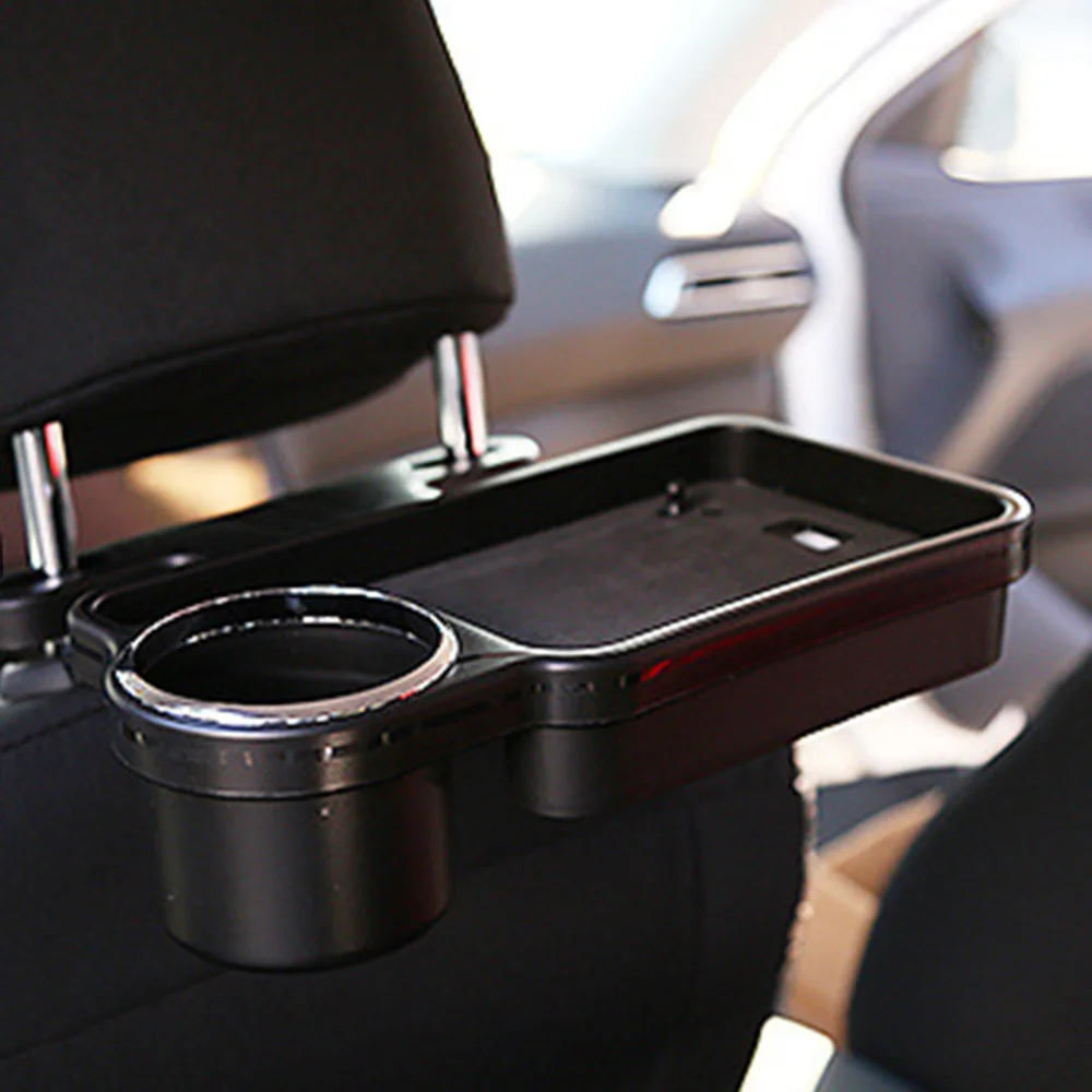 1 шт. автомобильный поднос для чашки Универсальный черный складной еды держатель