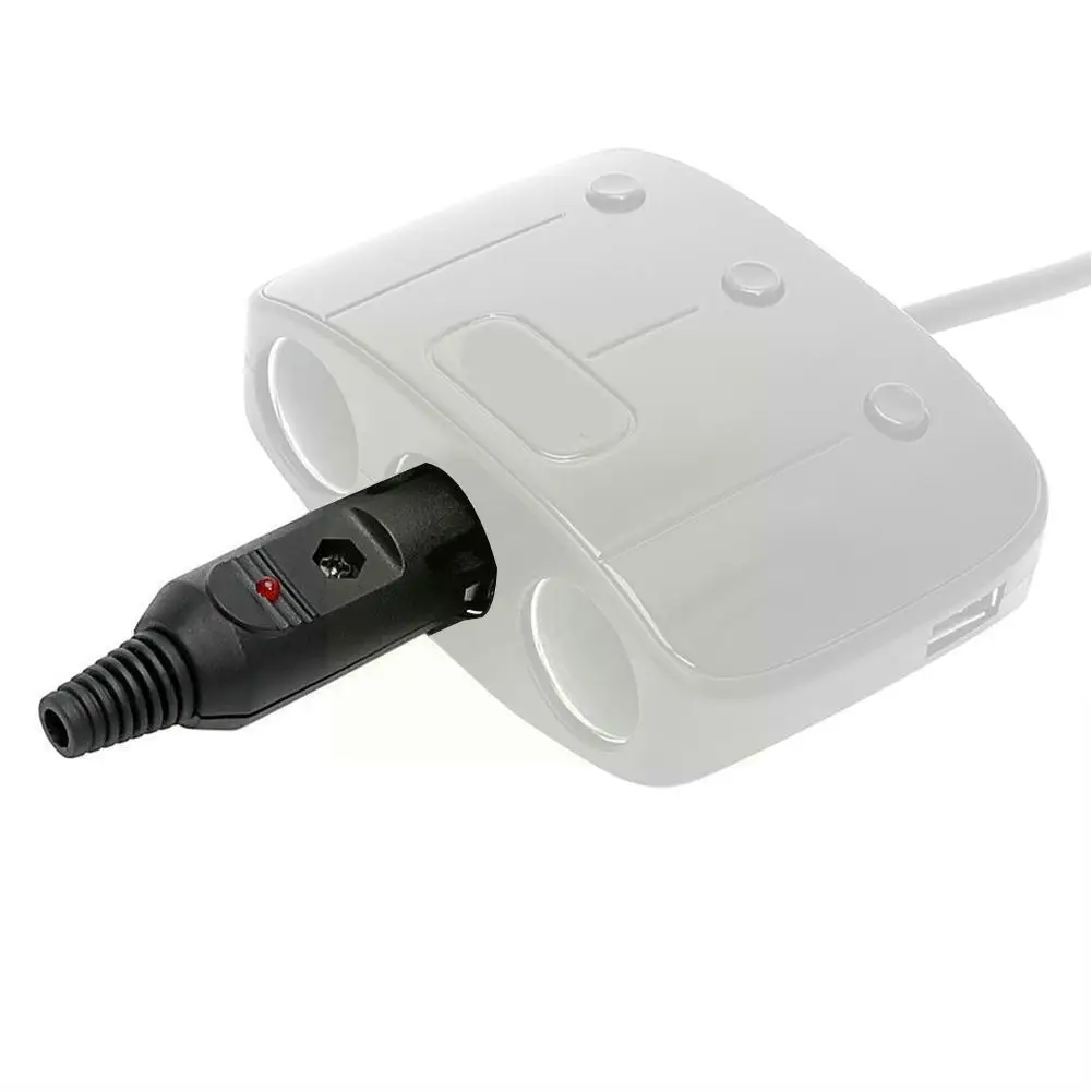 

Black 12V 24V Car Cigarette Lighter Plug With Light Socket 9.5cm Approx. 15A Fuse: Without Wire Length: Converter M7B5