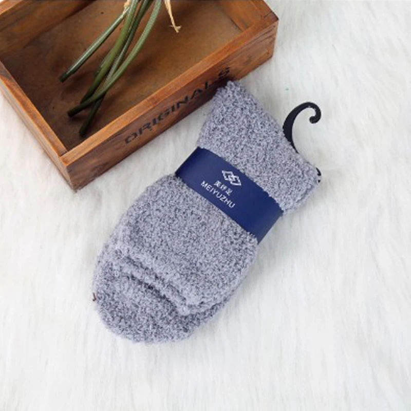 

1 Pair Creative Extremely Cozy Cashmere Velvet Socks Winter Warm Sleep Bed Floor Home Calcetines Invierno Hombre Men Women