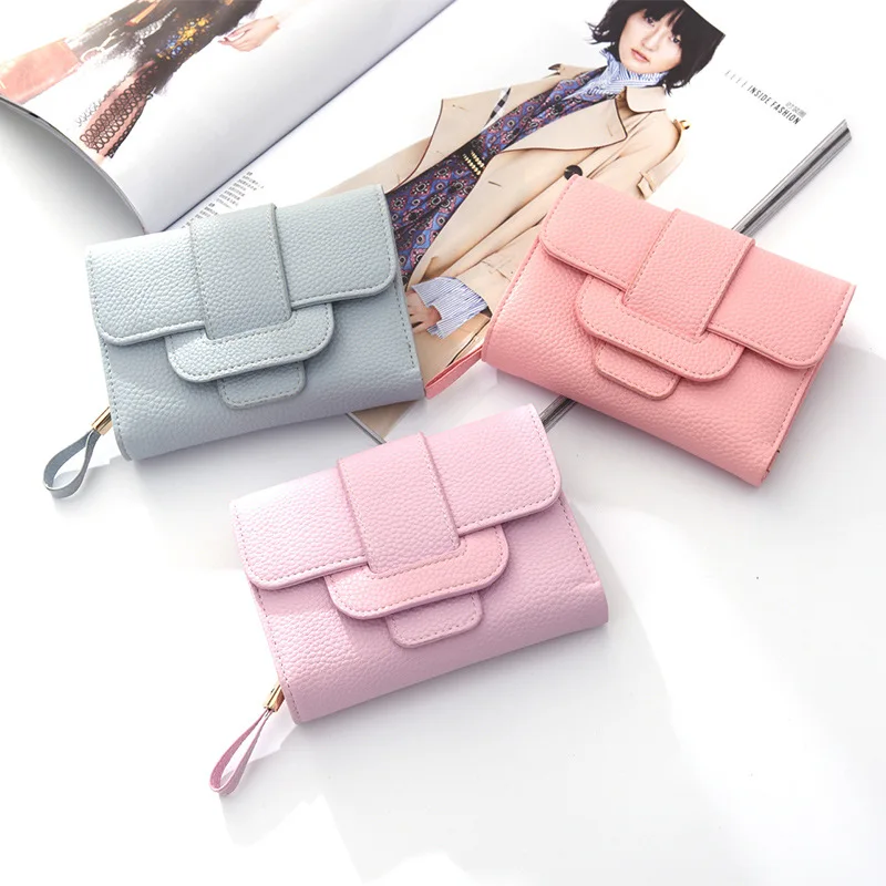 

2021 Leather Women Wallet Hasp Small and Slim Coin Pocket Purse Women Wallets Cards Holders Luxury Brand Wallets Designer Purse