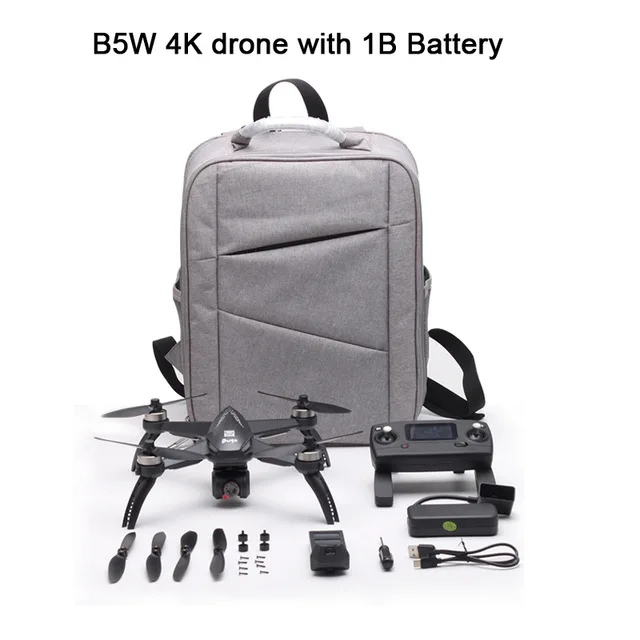 1 battery with bag MJX Bugs B5W Дрон gps бесщеточный 5G RC Квадрокоптер Модернизированный 4K Wifi Дрон FPV камера HD Авто возврат 20 мин дроны время полета игрушки - Цвет: 1 battery with bag