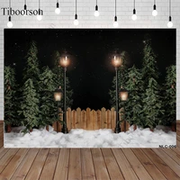christmas backdrops light xmas tree snow winter outdoor photography background child birthday portrait photo shoot