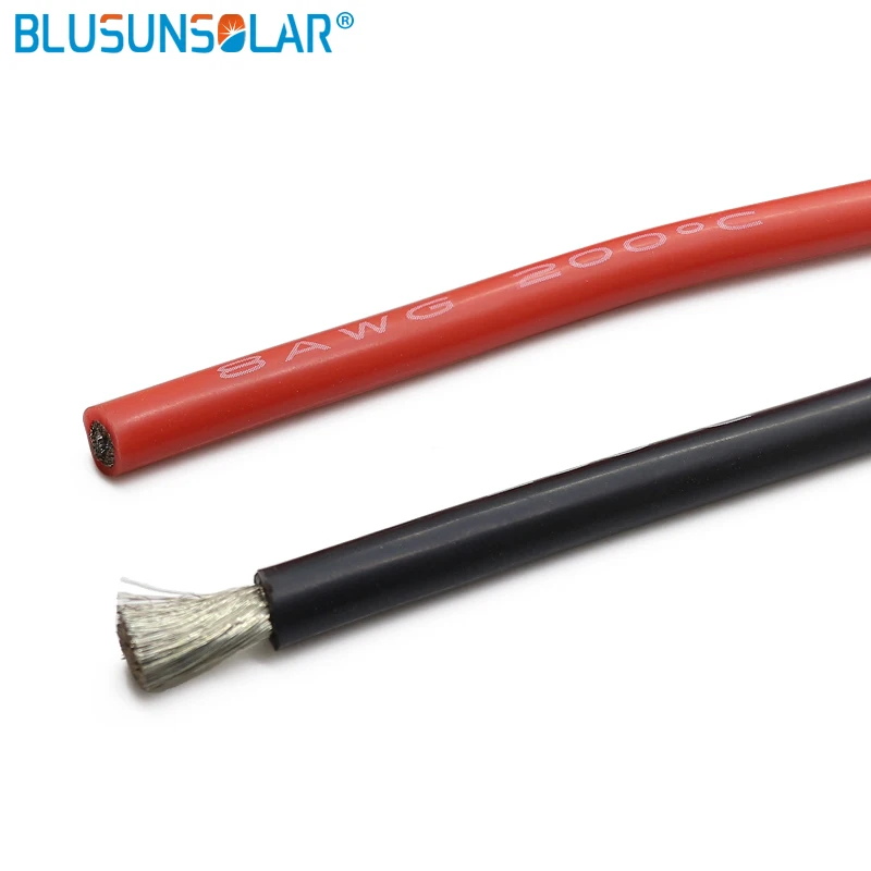 

100 Meters/Roll 10 AWG 8AWG Super Soft and Flexible Silicone Rubber Wire Cable Black/Red