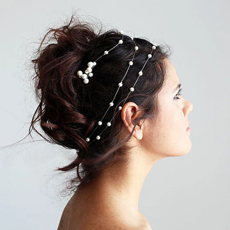 Свадебный головной убор с искусственным жемчугом аксессуары для волос невесты