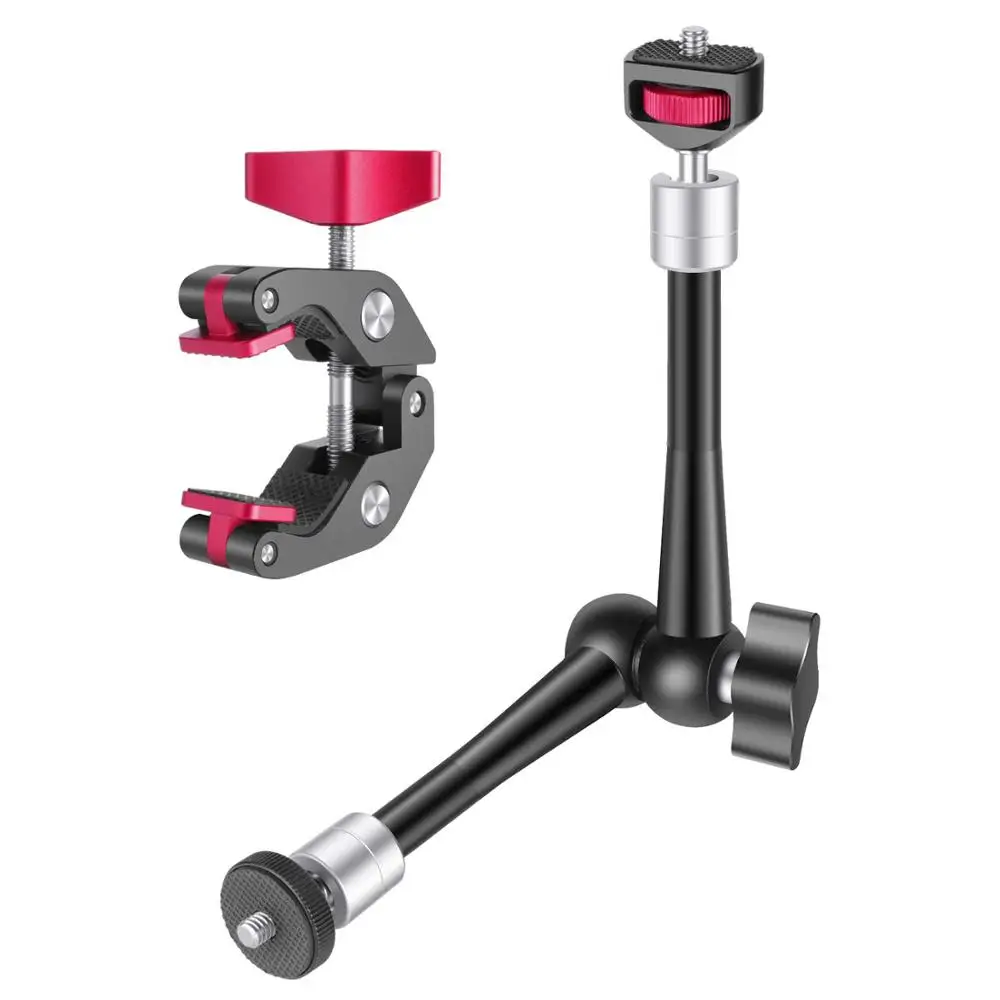 Braço de Fricção Clipe para Câmera Equipamento para Lcd Mágico com Braço de 11 Alicate Articulado Super Braçadeiras Ajustáveis Dslr Monitor – Luzes Led ”