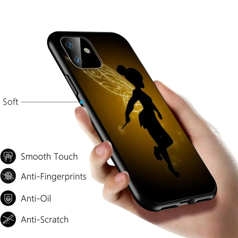 Disney Cartoon Animation Peter Pan Tinker Bell For iPhone 13 12 11 SE XS XR X 7 8 6 5 mini Plus Pro MAX 2020 Phone Case